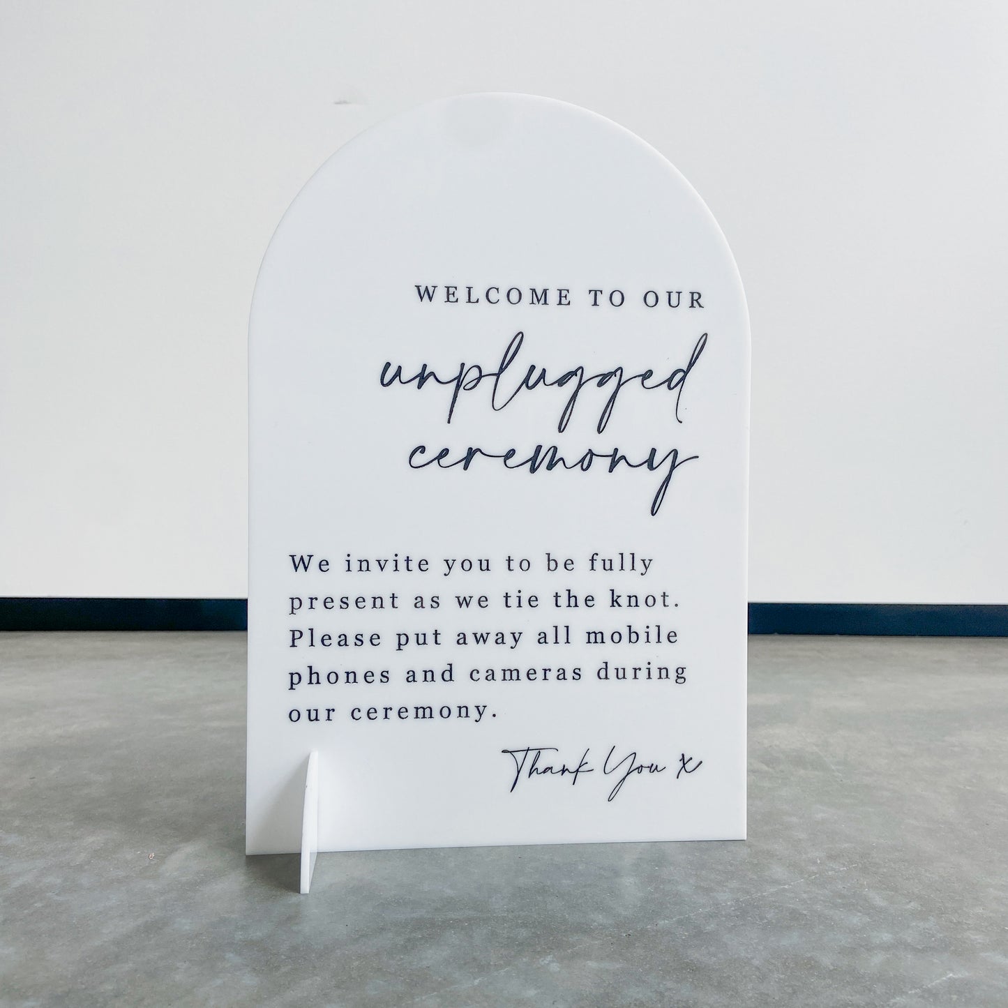 Unplugged Ceremony Sign
