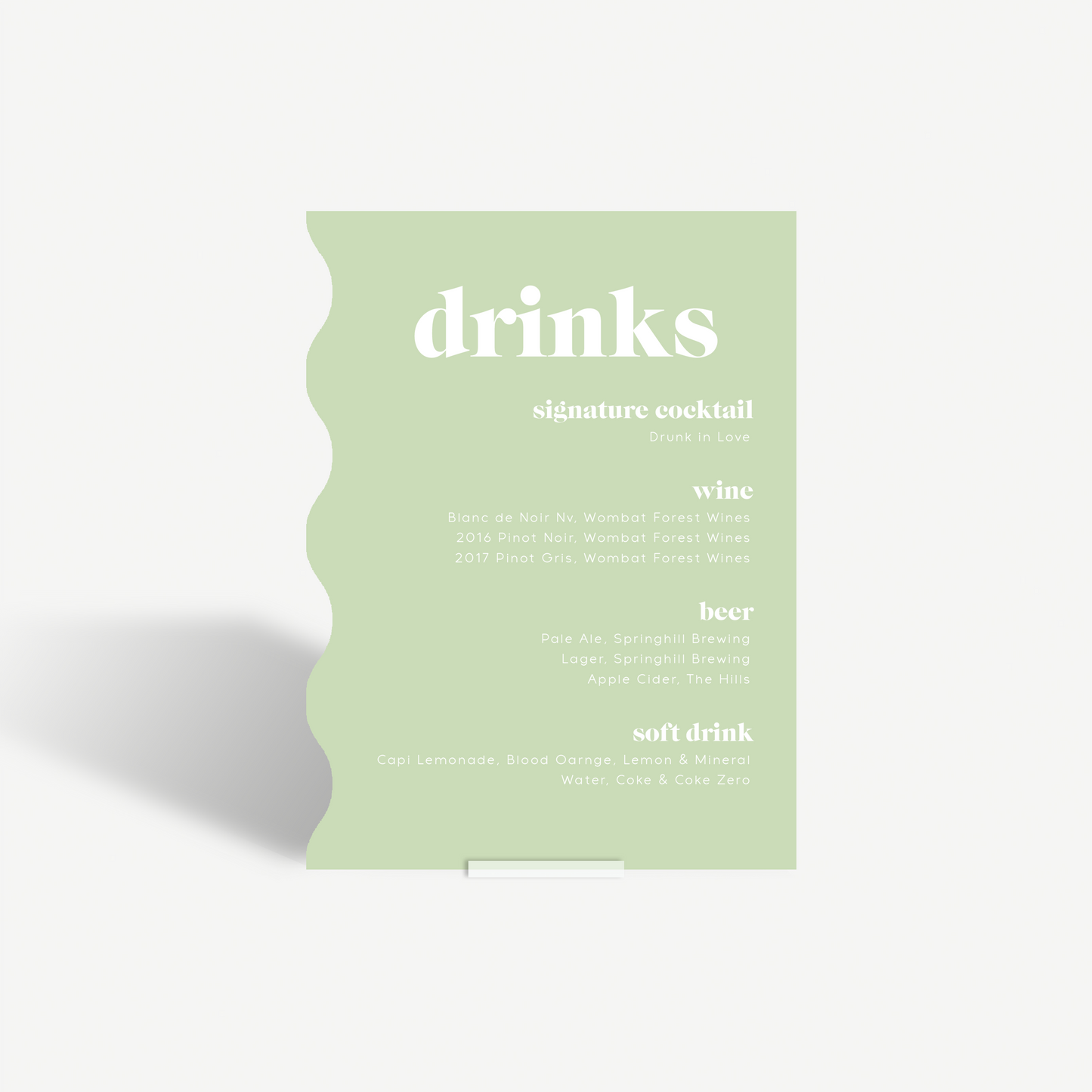 Daisy | Bar Menu