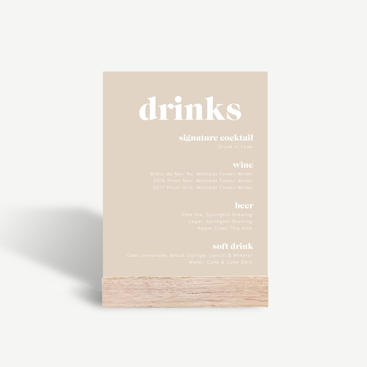 Daisy | Bar Menu