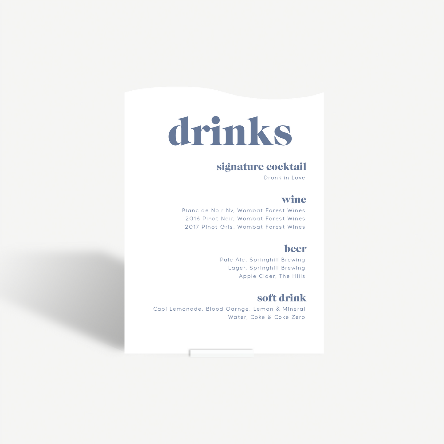 Daisy | Bar Menu