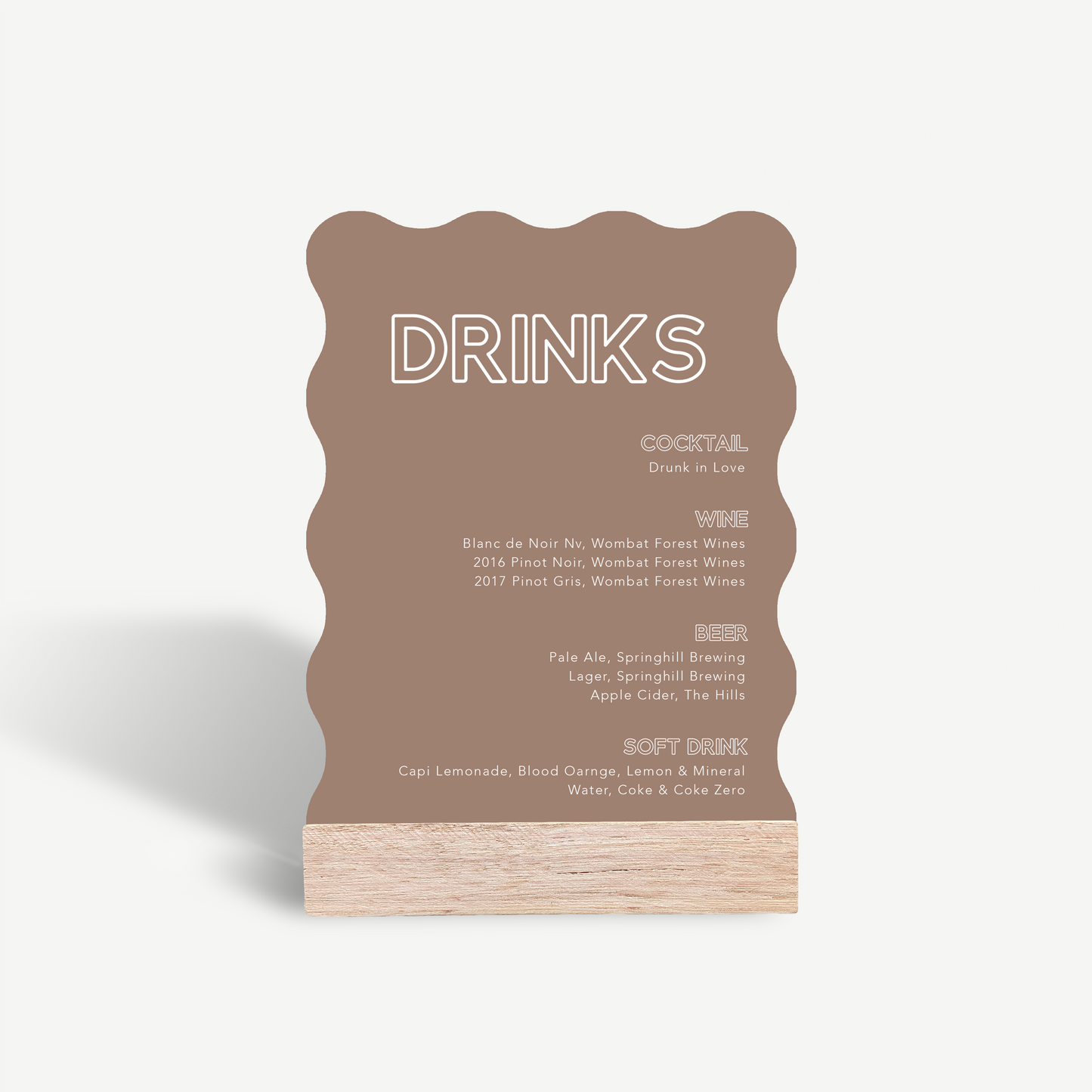 Tully | Bar Menu