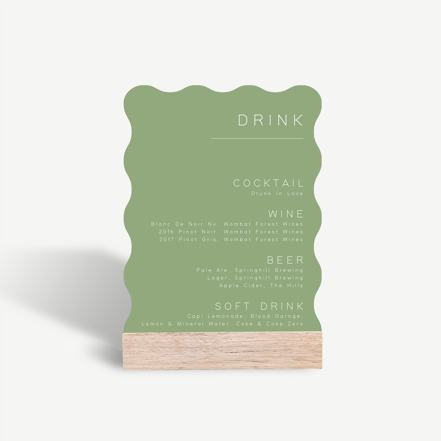 Bonni | Bar Menu