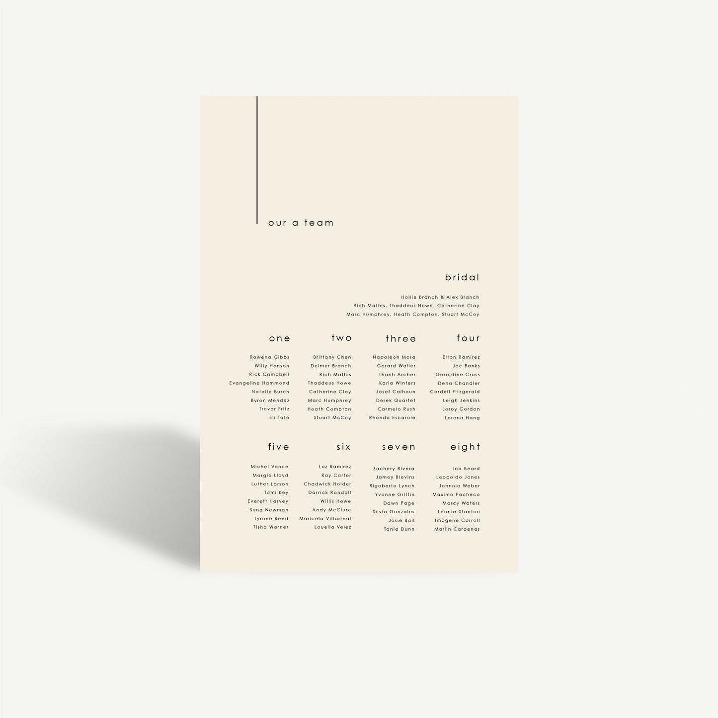 Leni | Seating Chart