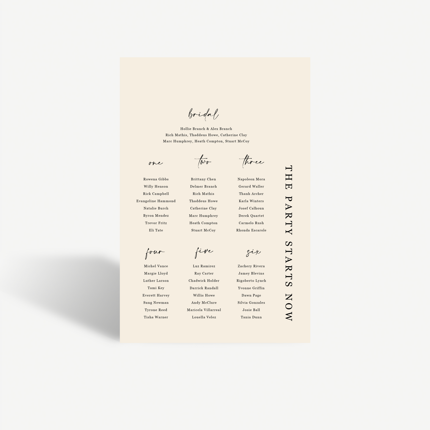 Remi | Seating Chart