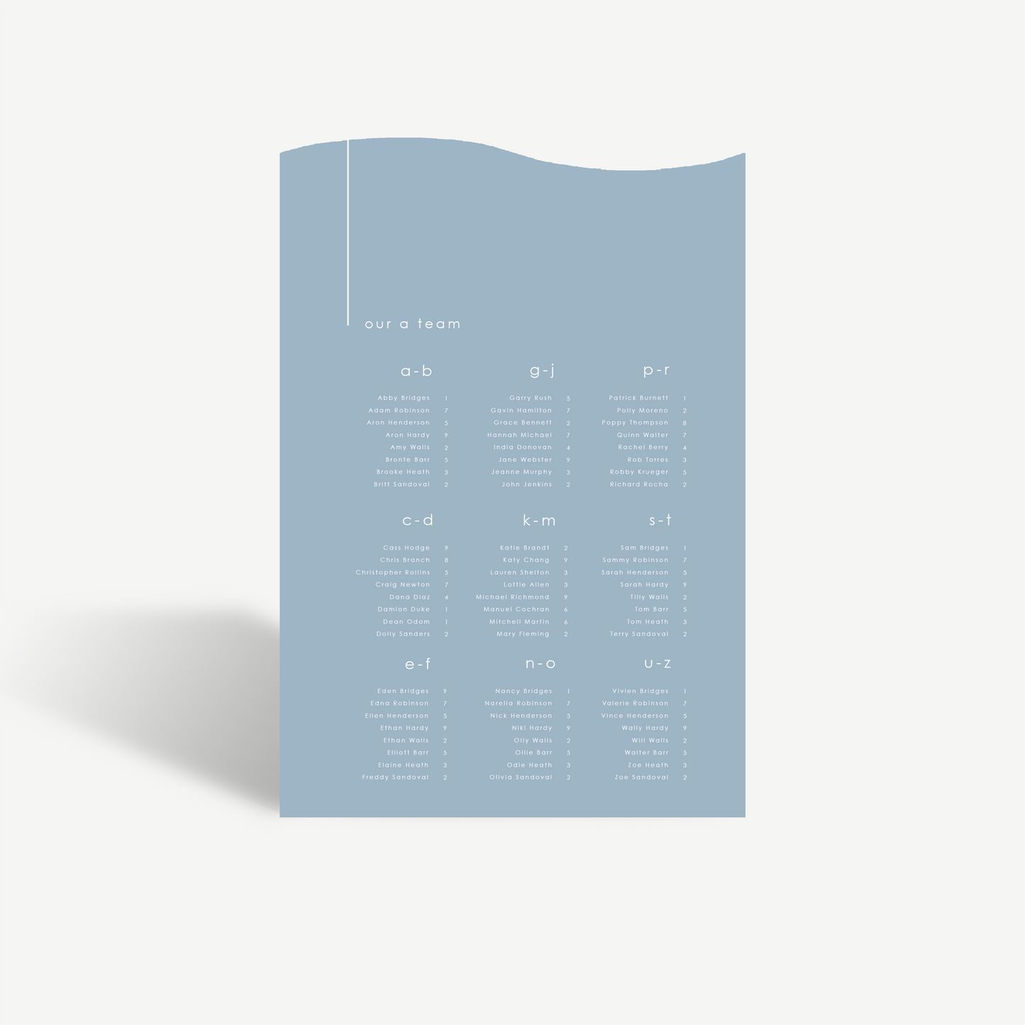 Leni | Seating Chart