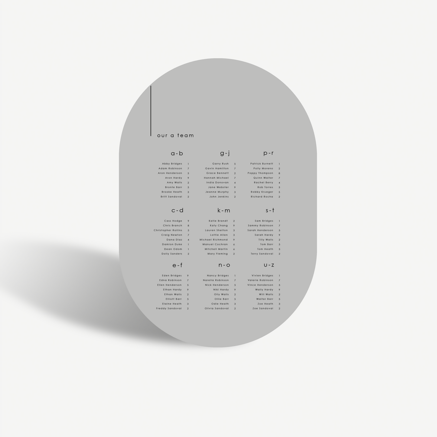 Leni | Seating Chart