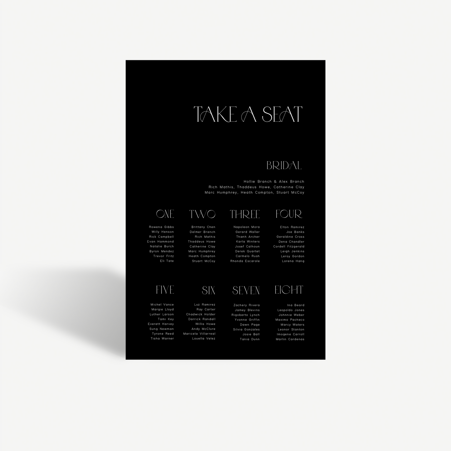 Jessie | Seating Chart