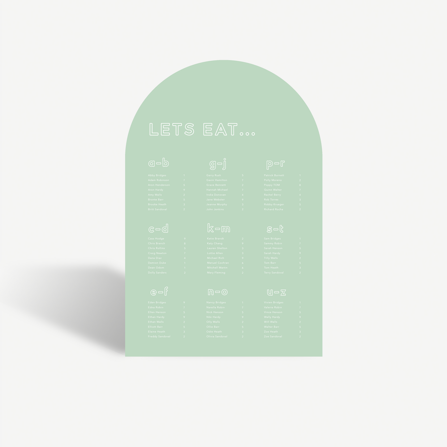Tully | Seating Chart