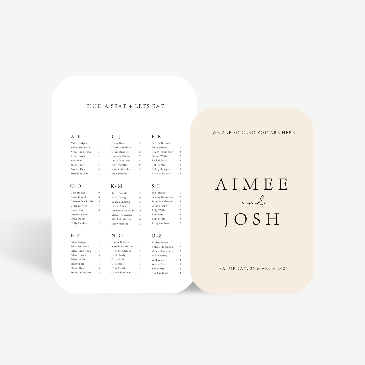 Madi | Two Signage Set