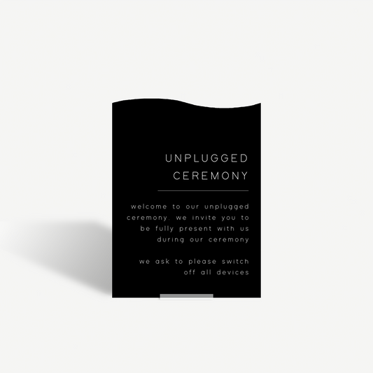 Bonni | Unplugged Ceremony Sign