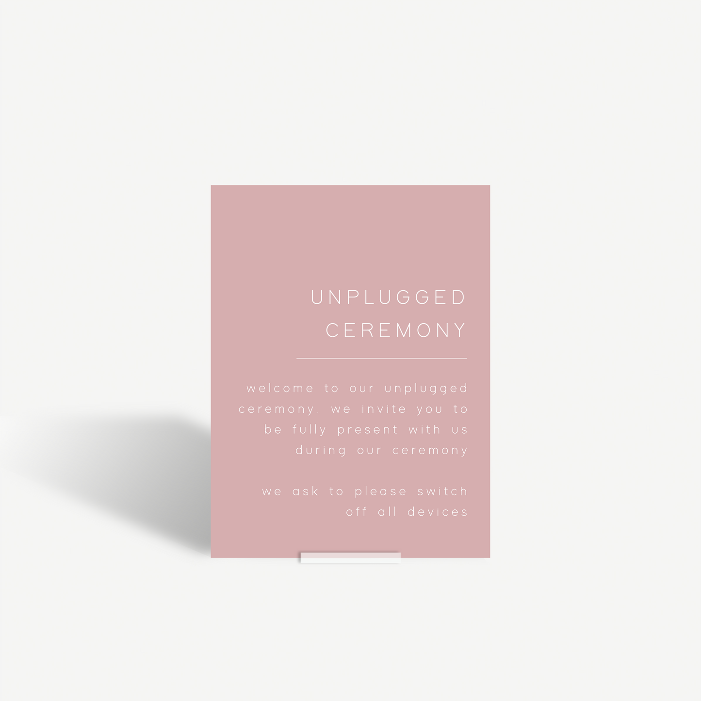 Bonni | Unplugged Ceremony Sign