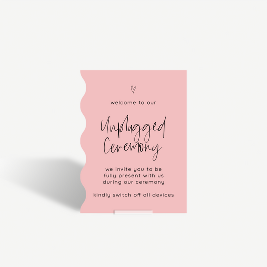 Ari | Unplugged Ceremony Sign