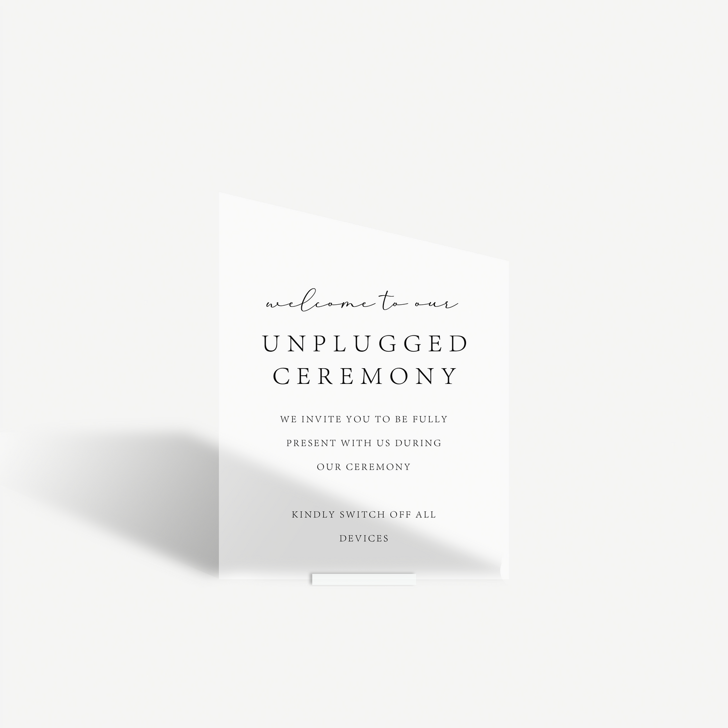 Madi | Unplugged Ceremony Sign