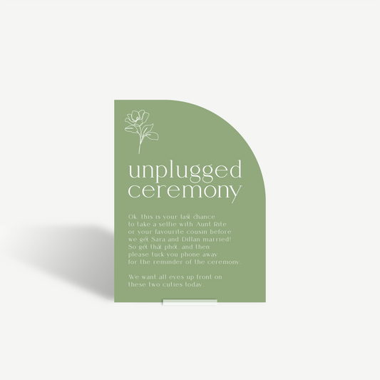 Penny | Unplugged Ceremony Sign
