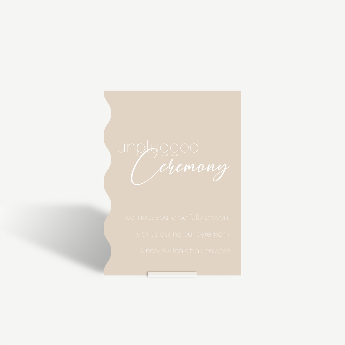 Frankie | Unplugged Ceremony Sign