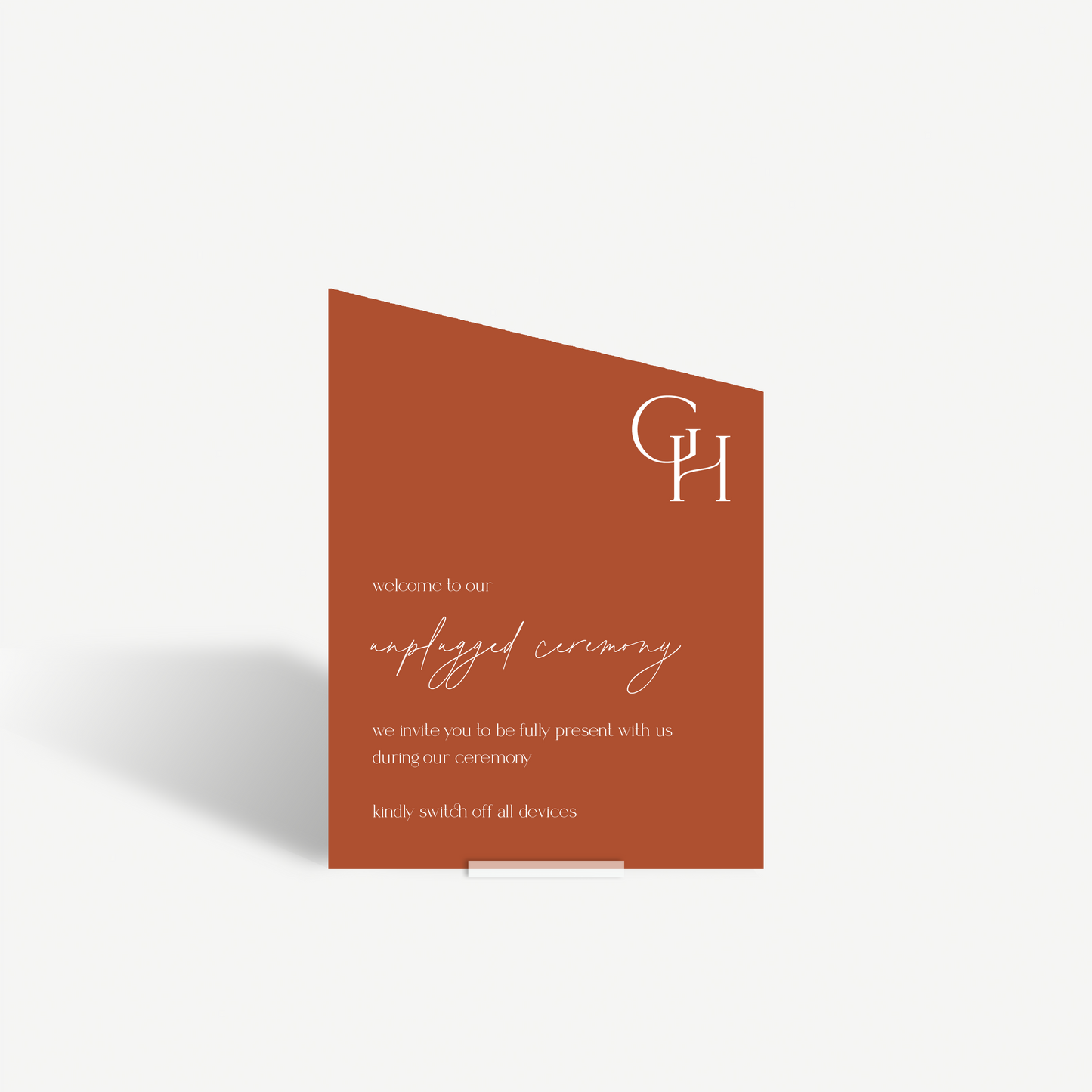 Cleo | Unplugged Ceremony Sign