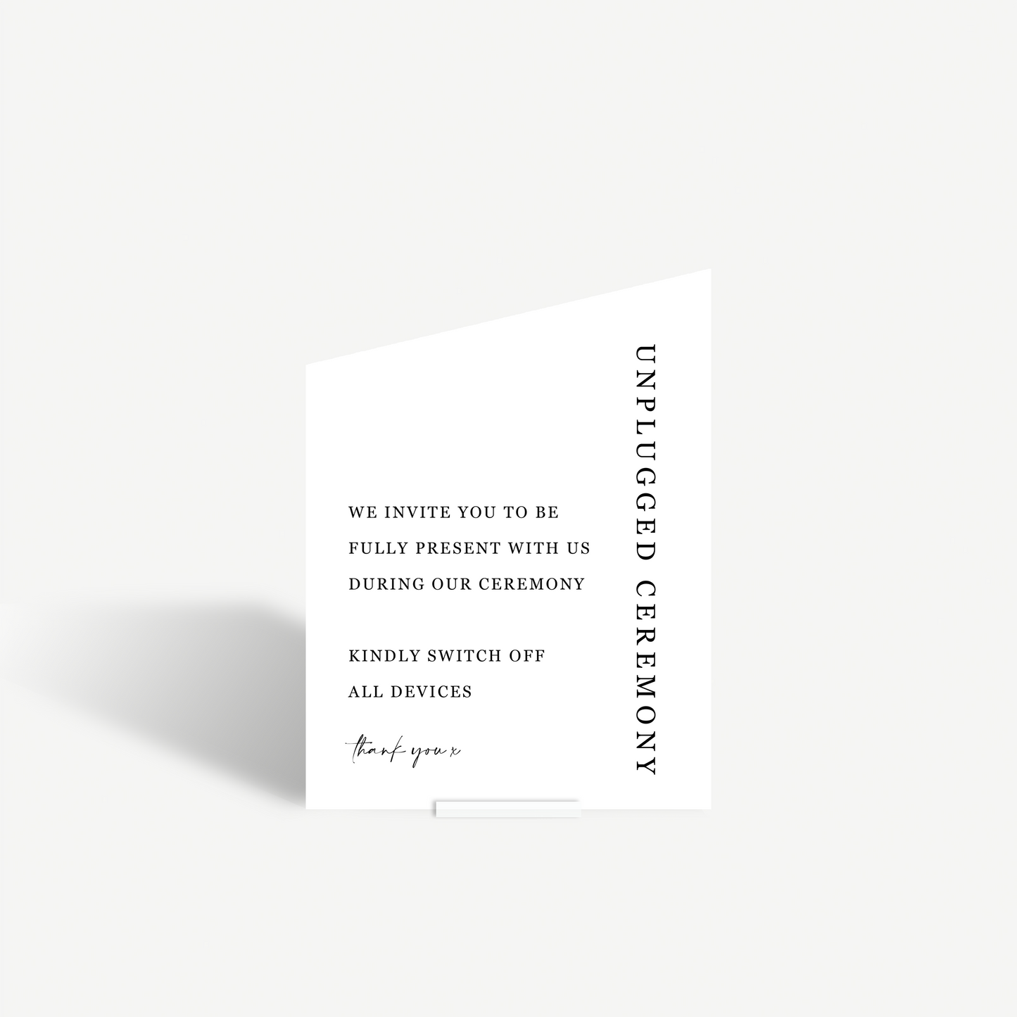 Remi | Unplugged Ceremony Sign