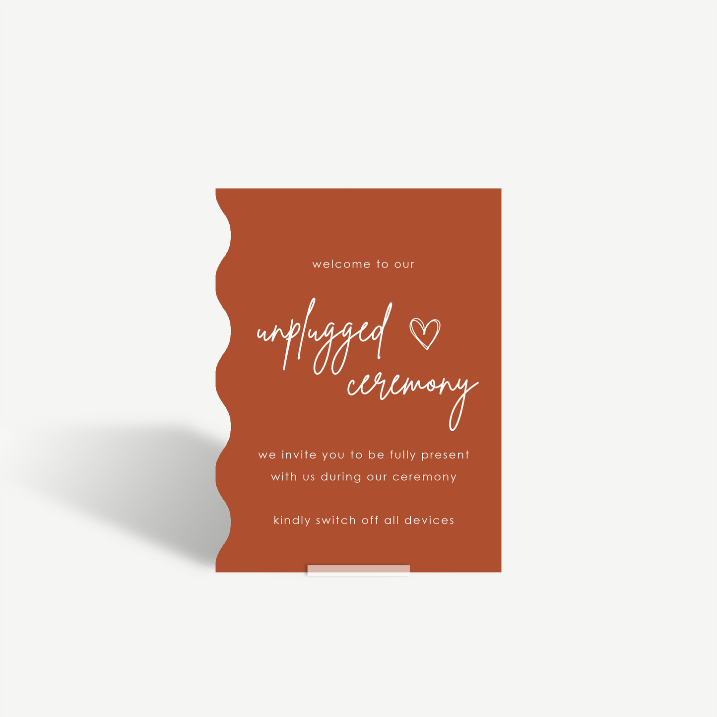 Mila | Unplugged Ceremony Sign