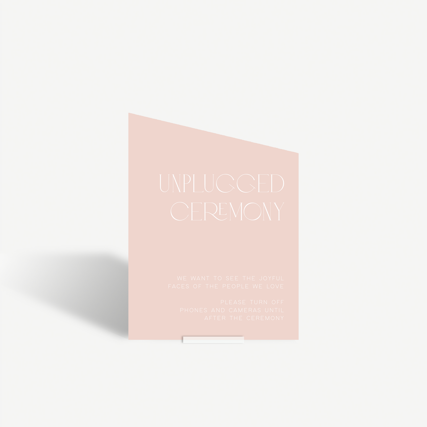 Jessie | Unplugged Ceremony Sign