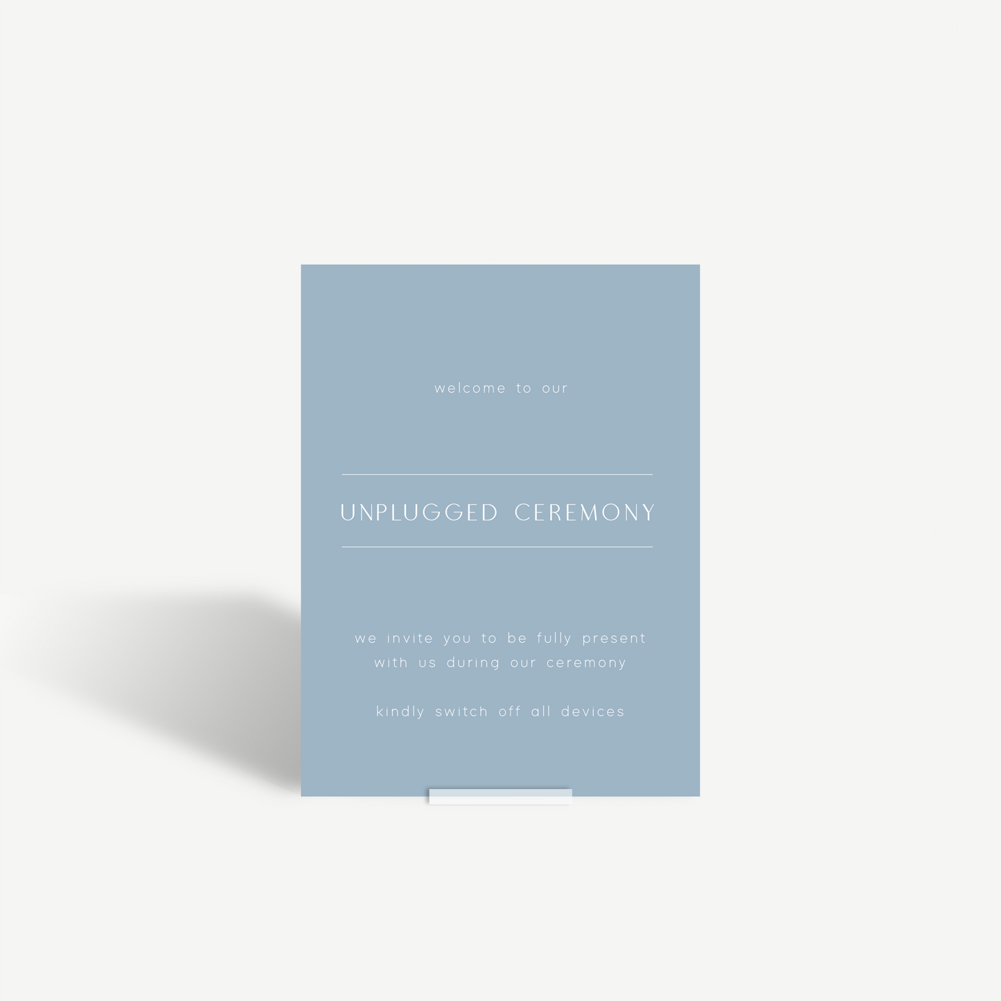 Zara | Unplugged Ceremony Sign