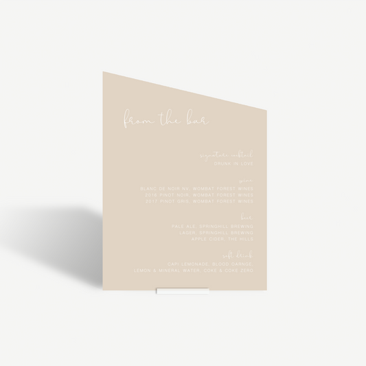 Charlee | Bar Menu
