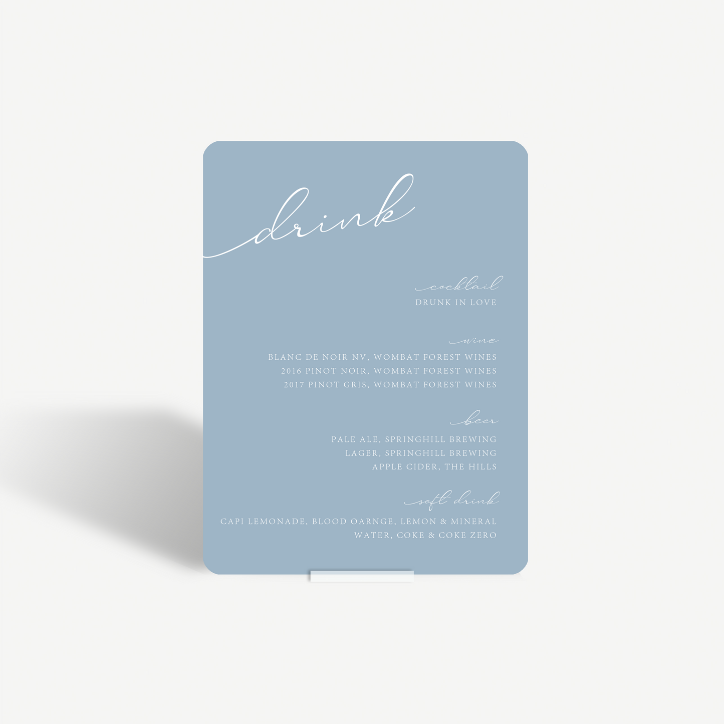 Georgia | Bar Menu