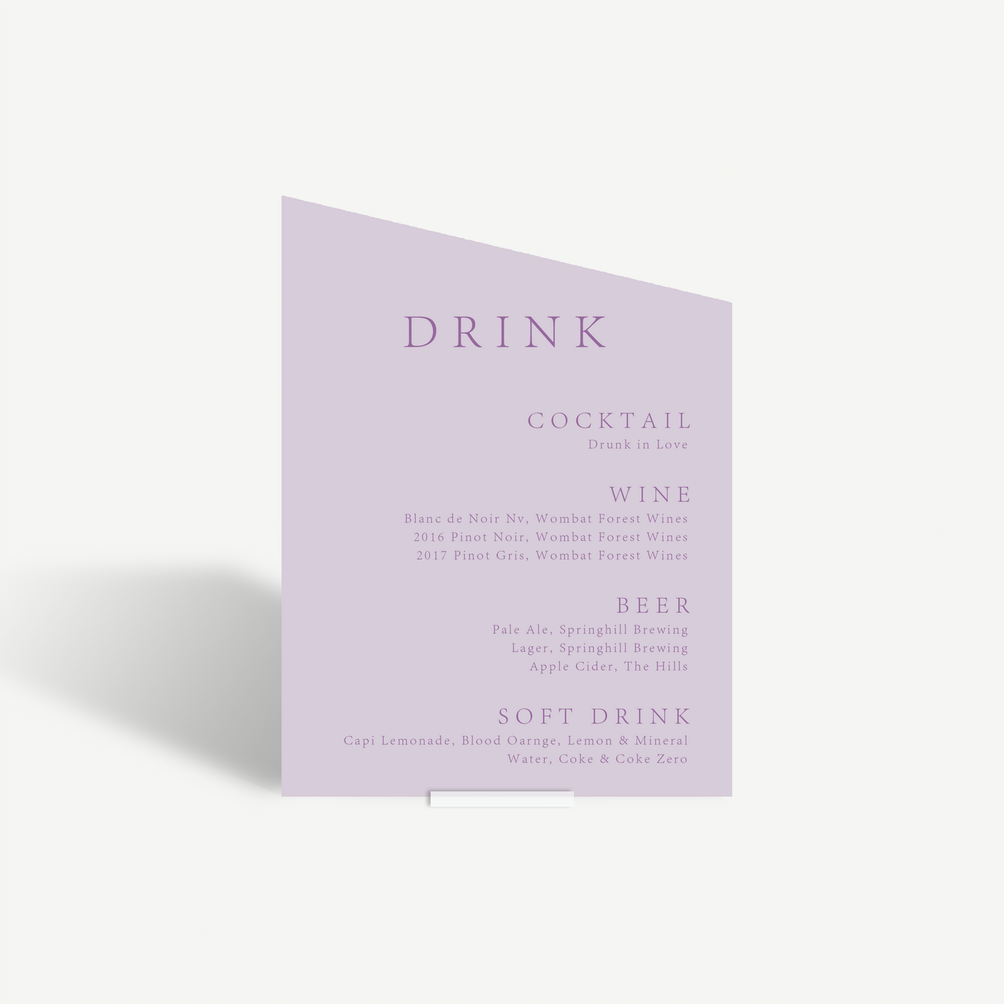Madi | Bar Menu