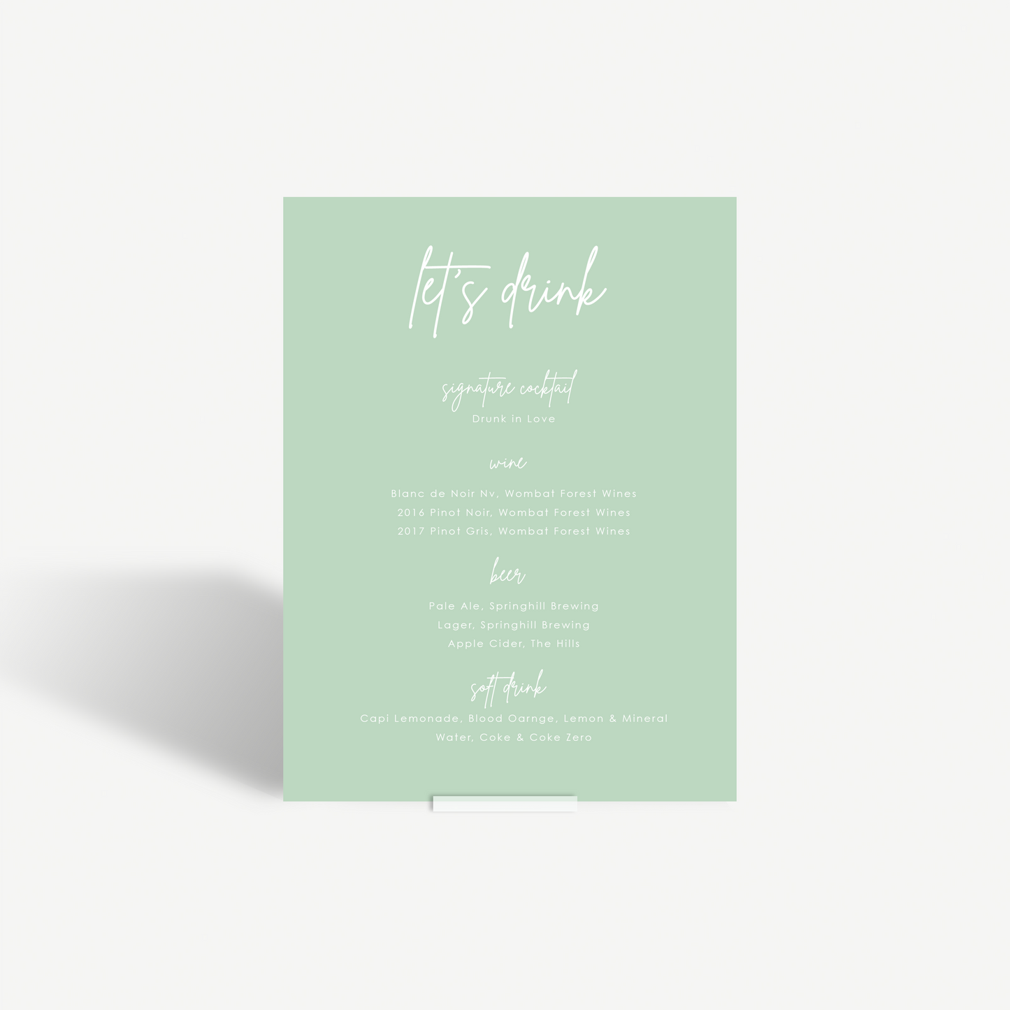 Mila | Bar Menu