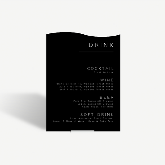 Bonni | Bar Menu