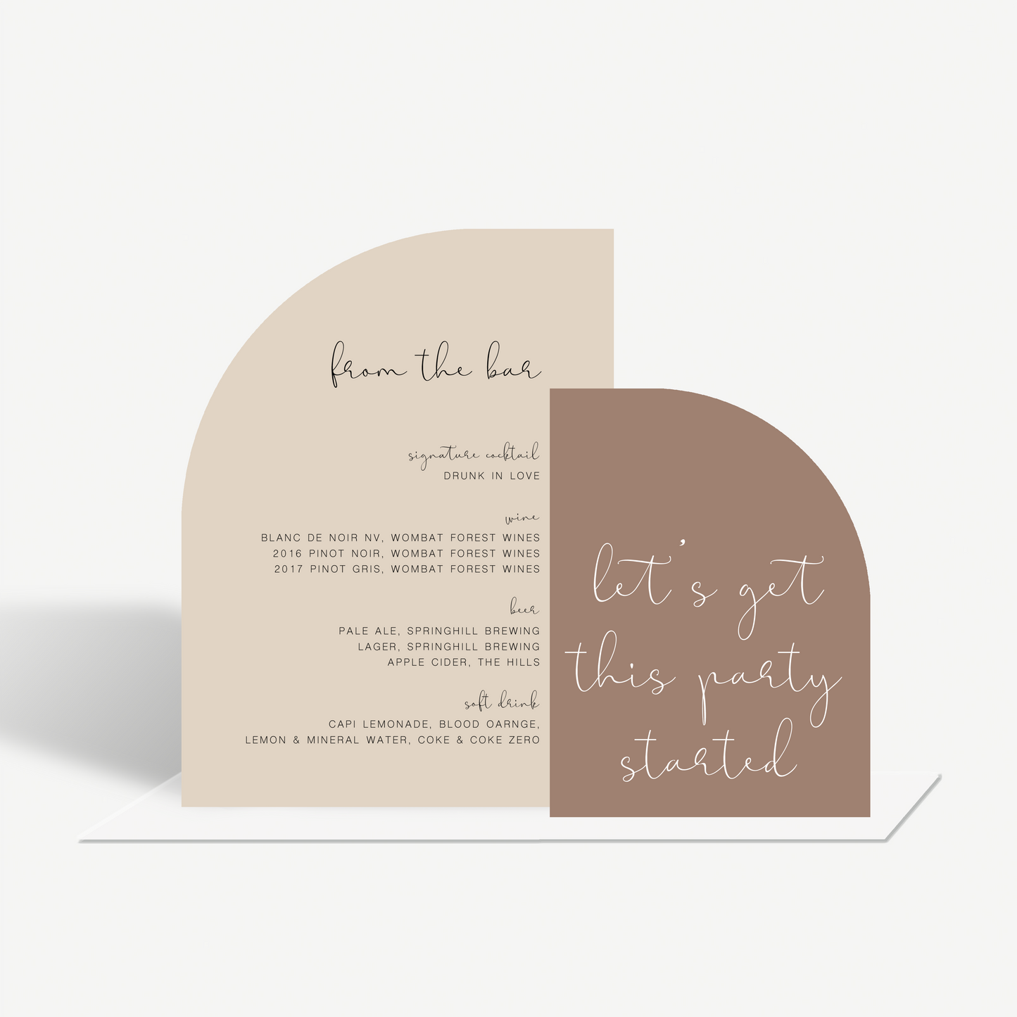 Charlee | Duo Bar Menu