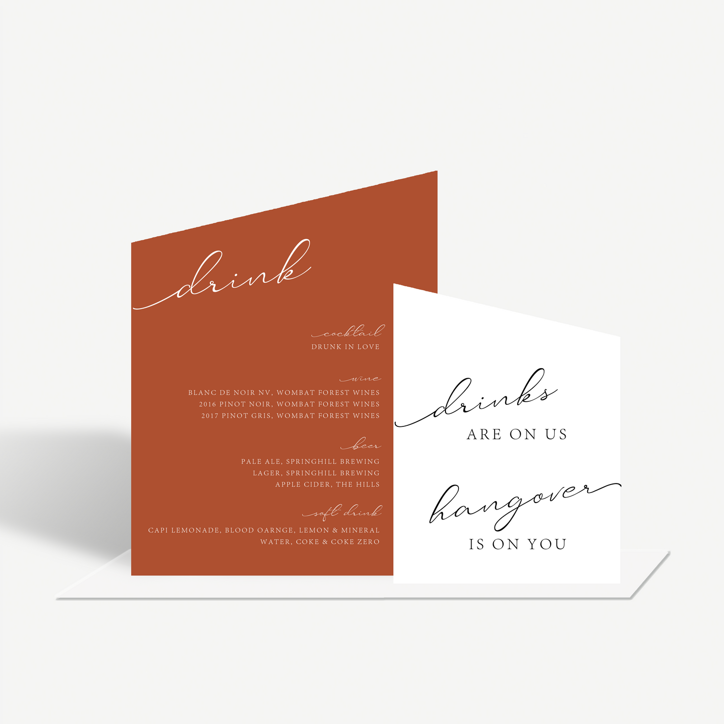 Georgia | Duo Bar Menu
