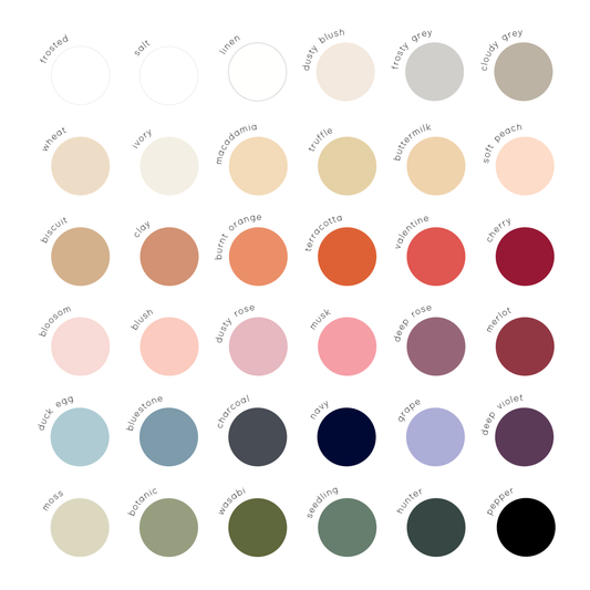 Stationery Sample Colours