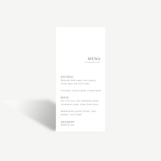 Bonni | Guest Menus