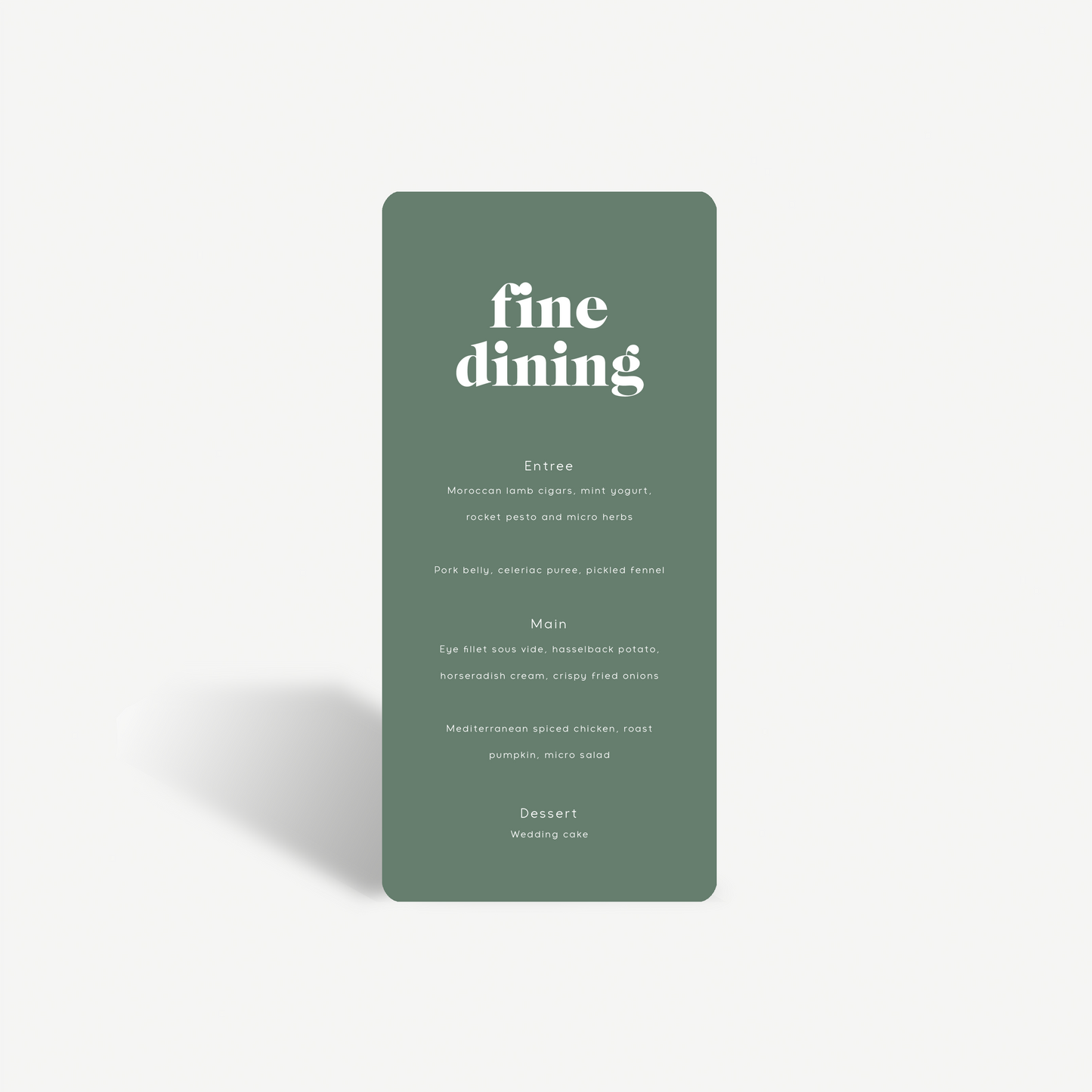 Daisy | Guest Menus