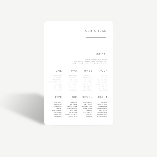 Bonni | Seating Chart