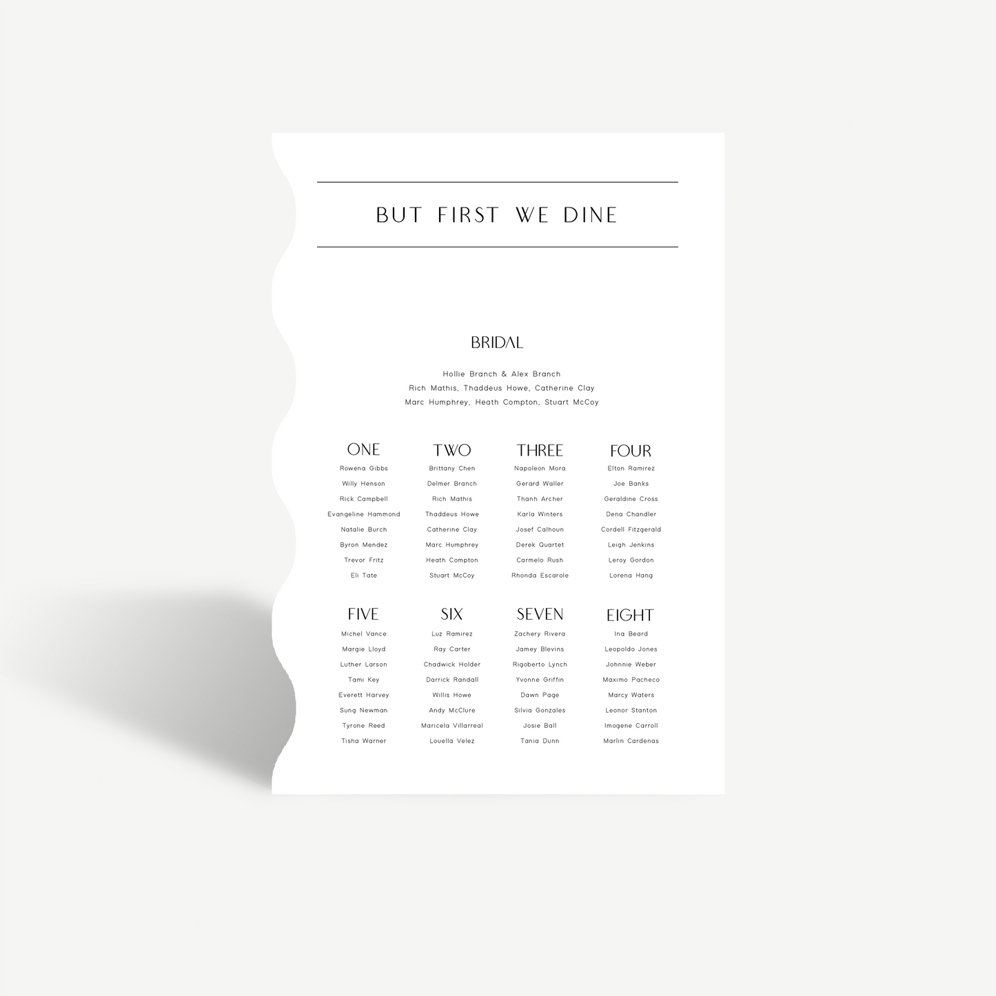 Zara | Seating Chart