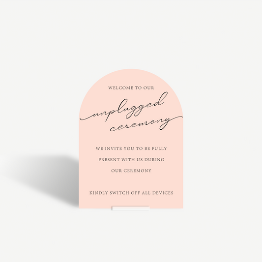 Georgia | Unplugged Ceremony Sign