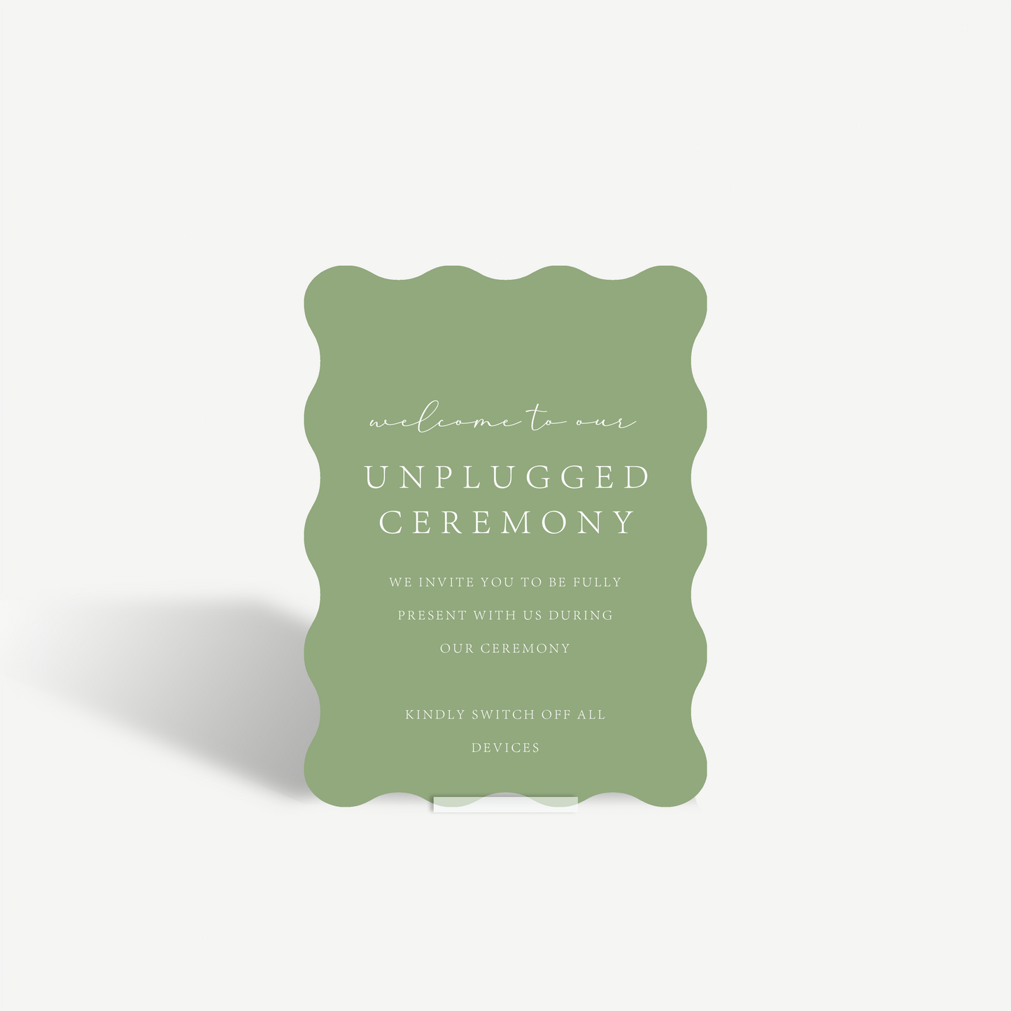 Madi | Unplugged Ceremony Sign