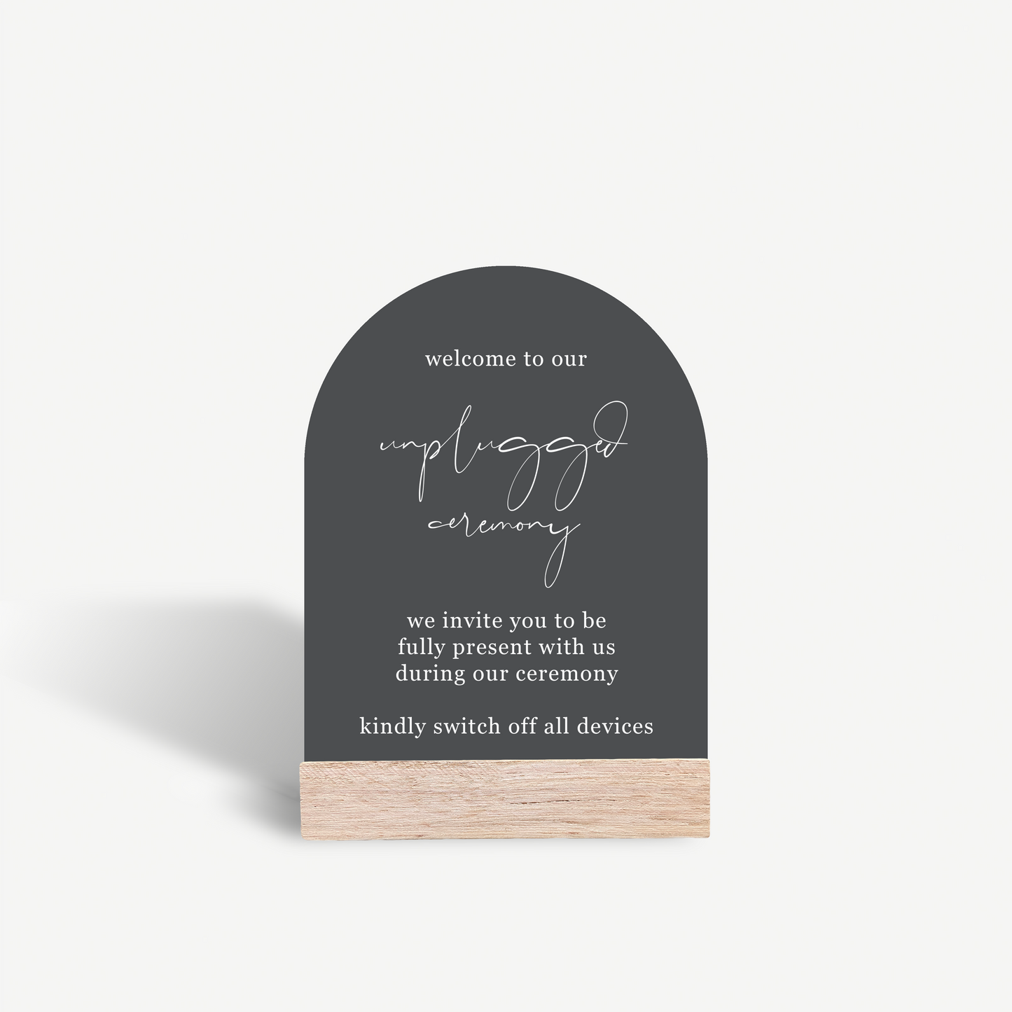 Sadie | Unplugged Ceremony Sign